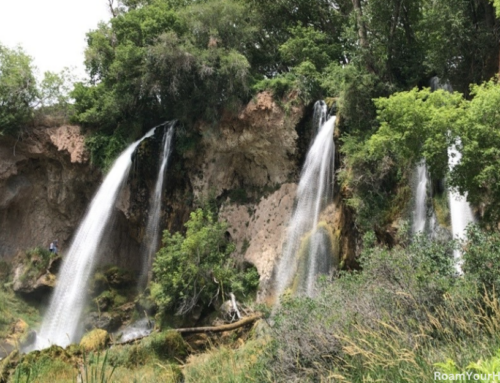 Rifle Falls State Park features a beautiful Colorado waterfall