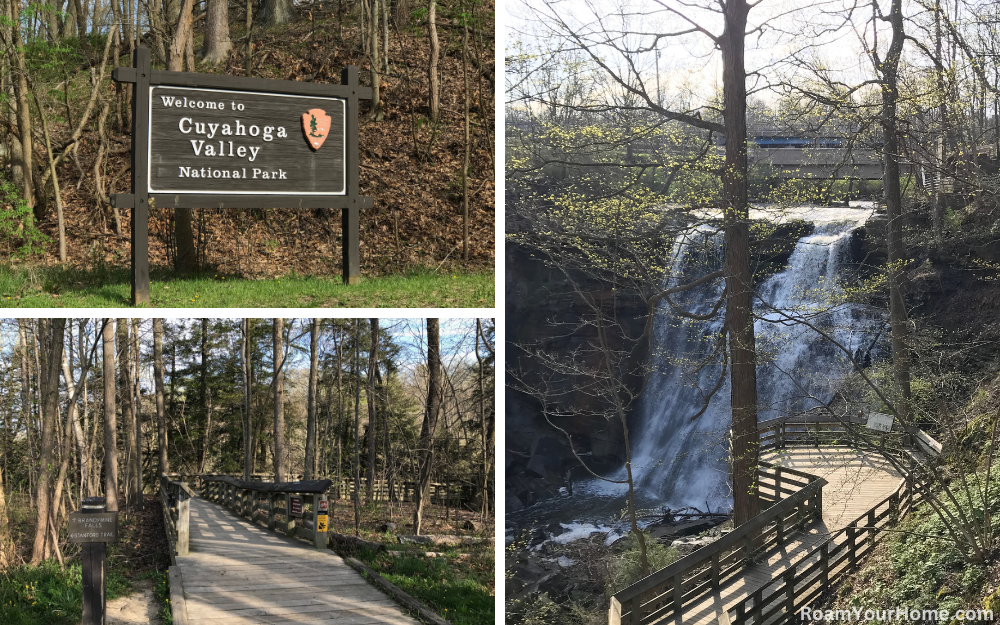 Hiking to Brandywine Falls in Cuyahoga Valley National Park.