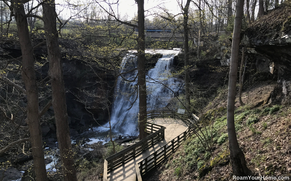 Hiking to Brandywine Falls in Cuyahoga Valley National Park.