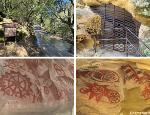 See Ancient Native American Pictographs at Chumash Painted Cave