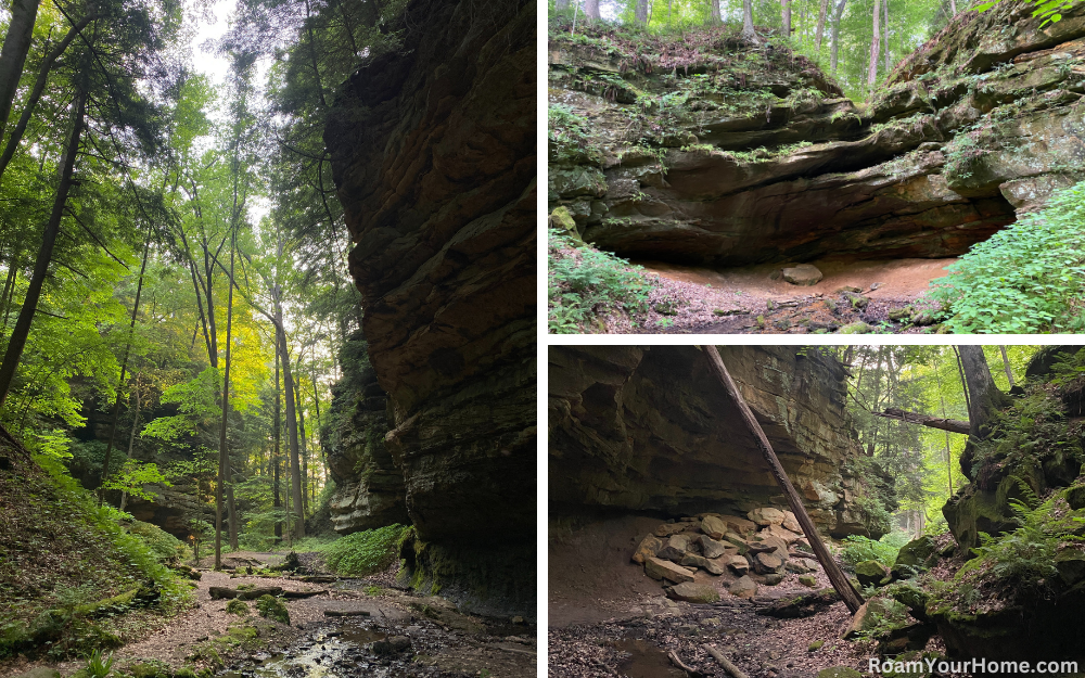 Exploring the Devil's Punchbowl in Shades State Park.